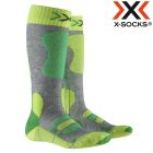 XS-SS00W19J-G140#35/38 - Шкарпетки дитячі SKI JR 4.0 MID grey melange/green/phyton yellow